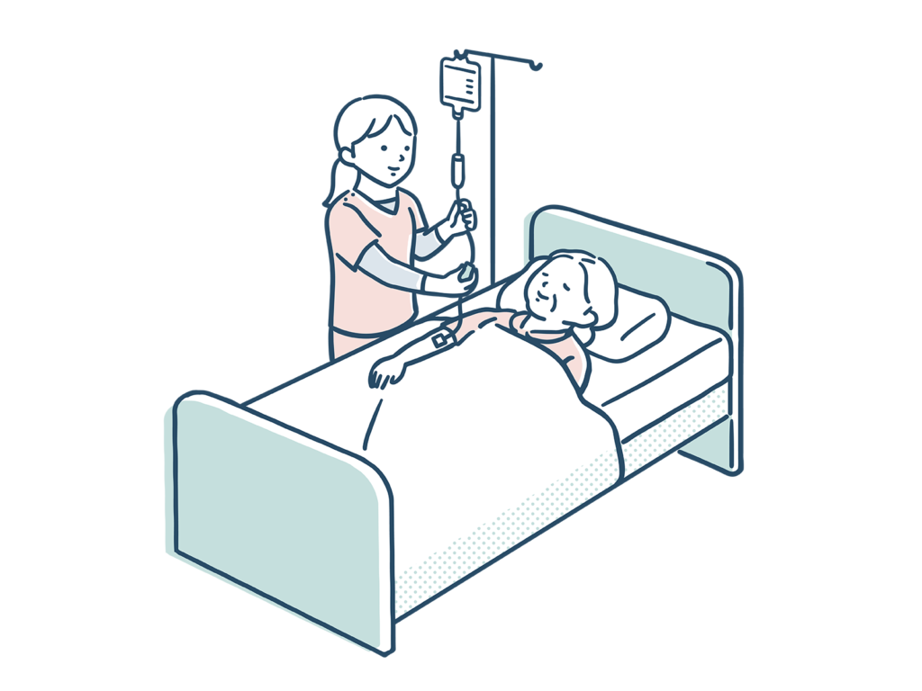 看護師による点滴