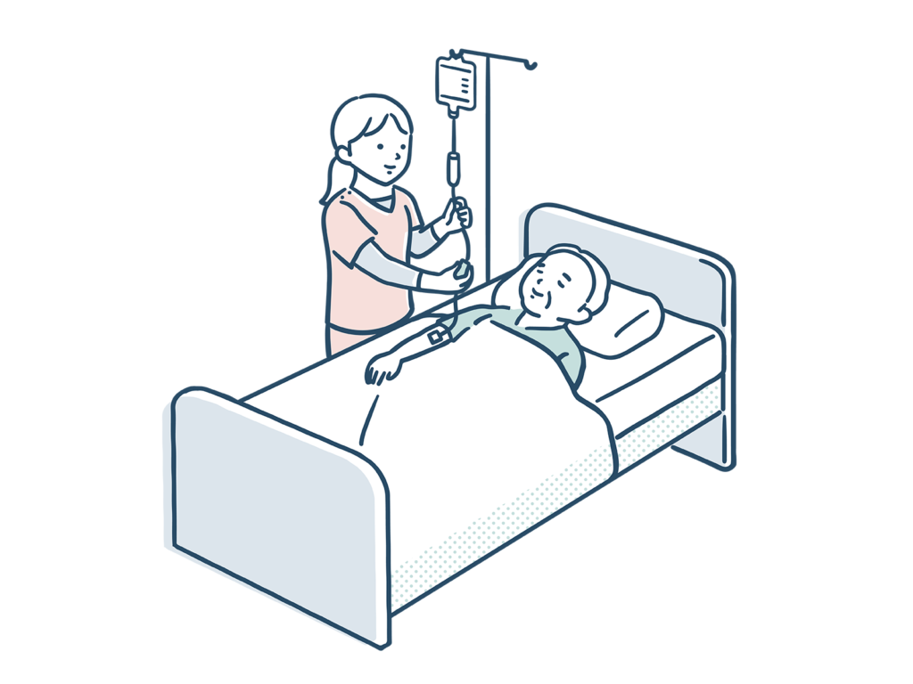 看護師による点滴